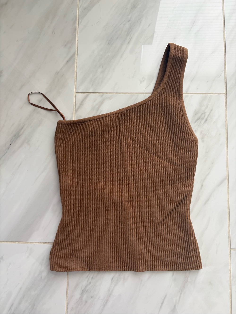 Aritzia One-Shoulder Sculpt Knit Top